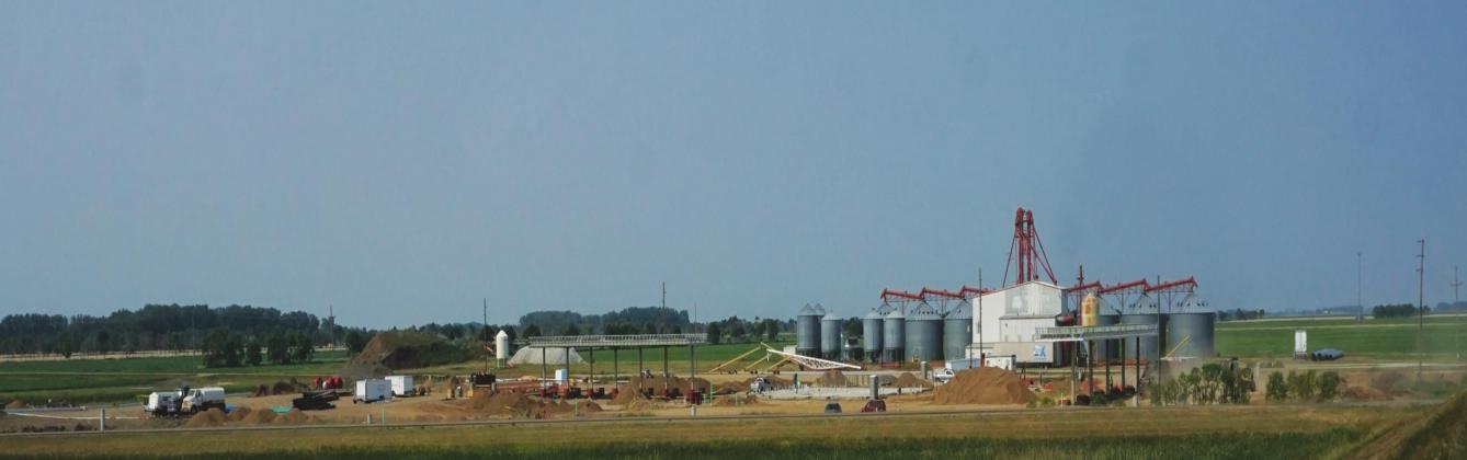 The new Love’s Travel Stop as seen from the overpass on Highway 66. Emanuelson Farms seed plant is the facility in the background. VNV photo by Lyle Van Camp.